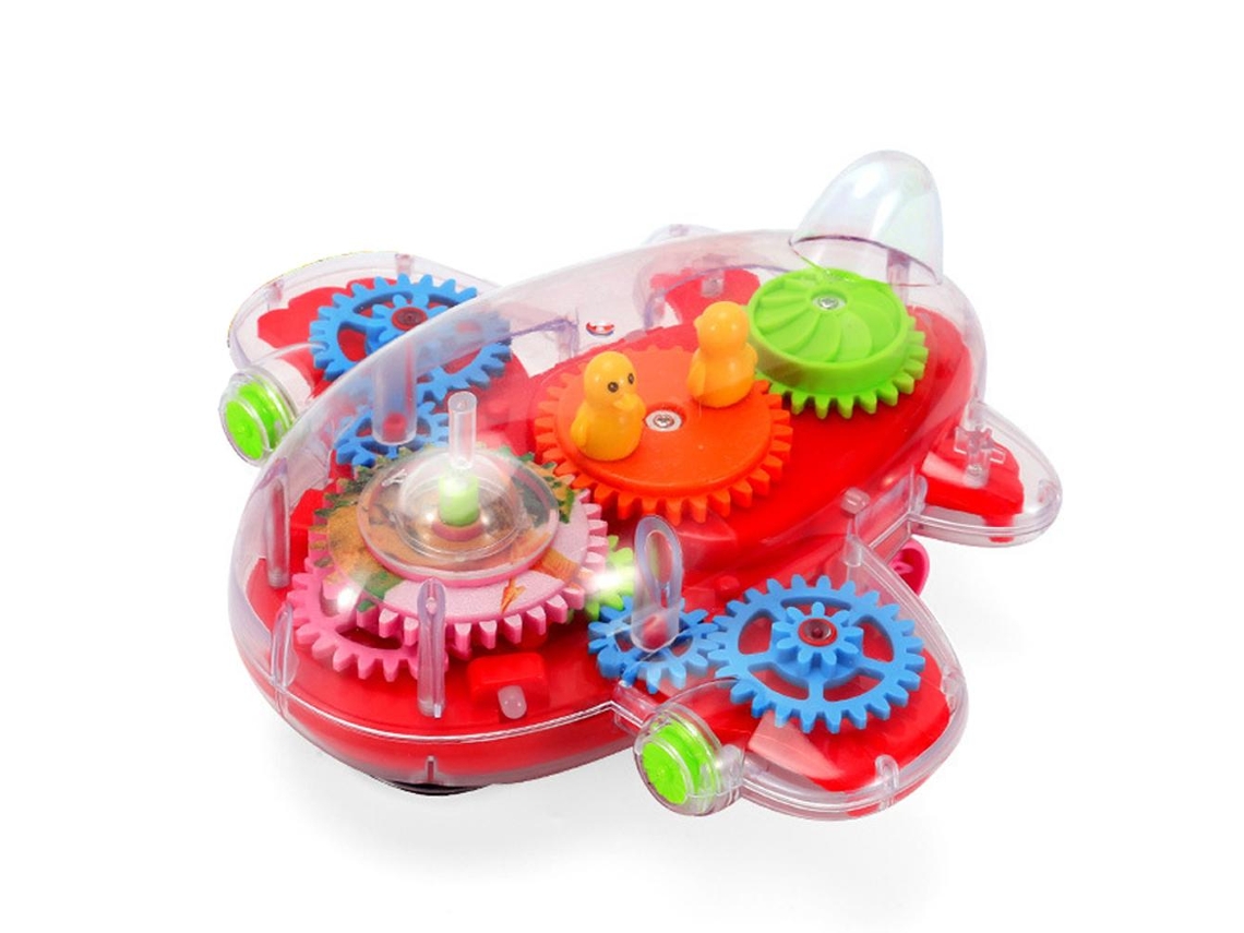 Juguetes De Coche Y Avión Eléctricos Transparentes Con Luces Y Música Para Niños Niñas
