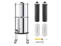 Sistema de filtración de agua por gravedad de acero inoxidable Tekmaquinas de 78,5 l con carbón activado