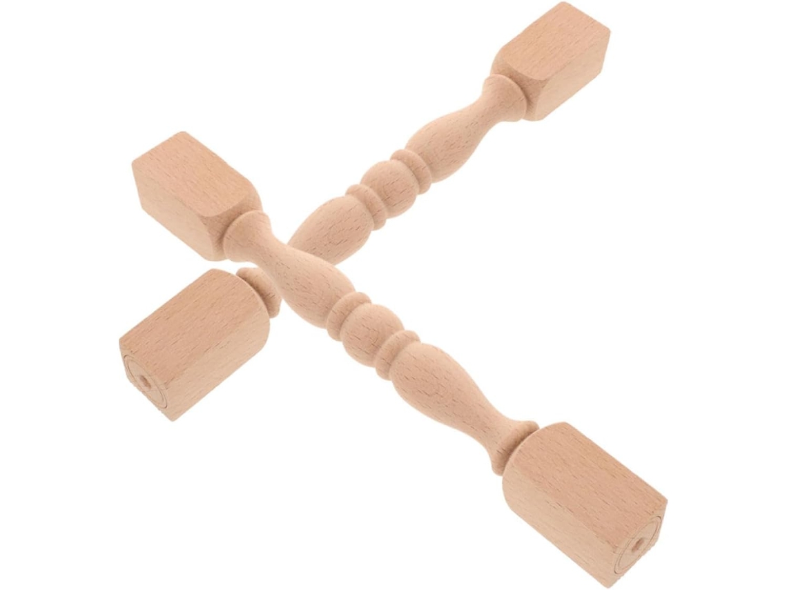 2 Piezas De Husillos Decorativos De Madera Maciza Para Muebles, Postes Sin Pintar Para
