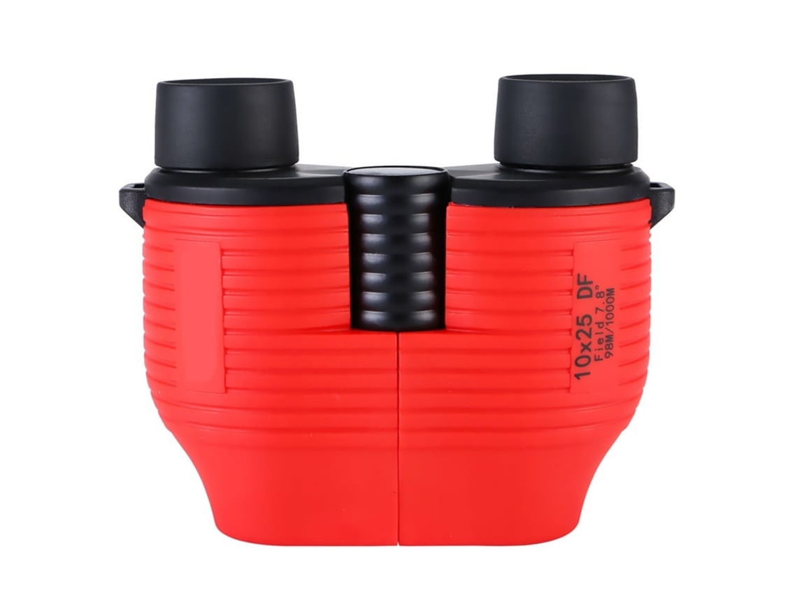 Binoculares para adultos 10x25, telescopio HD de alta potencia, tamaño compacto, para poca luz, para conciertos, Yizhood (rojo)