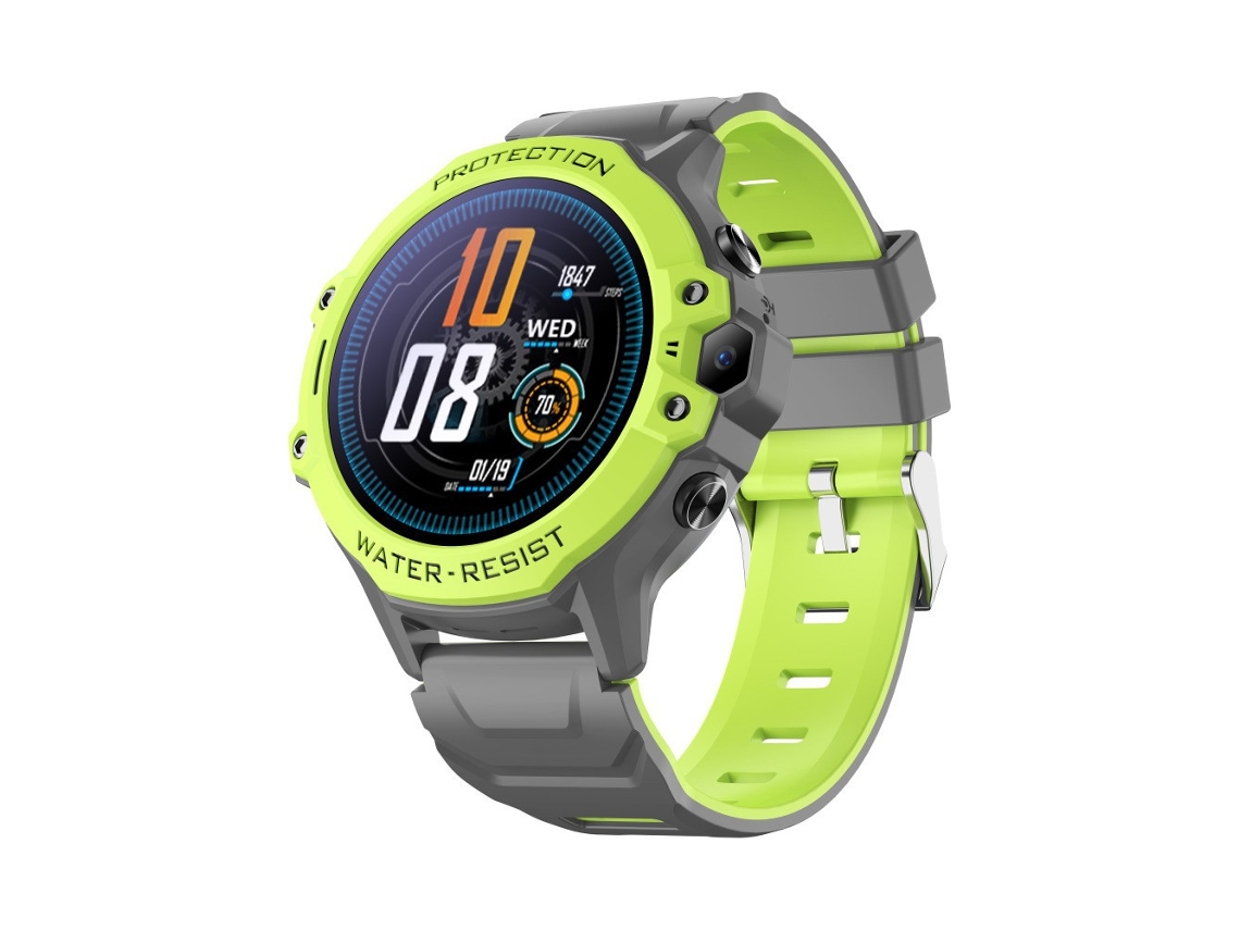 Reloj infantil con pantalla redonda, 4G, GPS y ranura para tarjeta SIM MDUG (verde)
