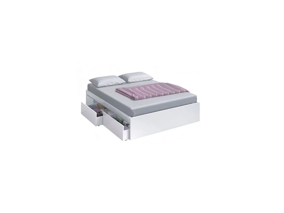 Cama Kendra Blanco Artik (Blanco Mate) 156 x 37 x 196 cm