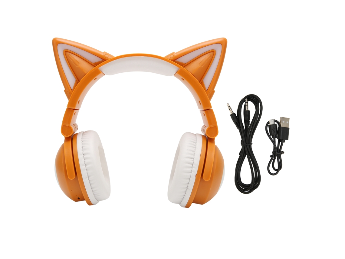 Auriculares Con Orejas De Gato Estéreo Alta Sensibilidad Niños Lindos Luces Led Auriculares Inalámbricos Bluetooth