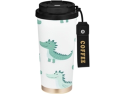 Taza de café de acero inoxidable con forma de cocodrilo, doble pared, libre de BPA y con aislamiento al vacío. Sin marca.