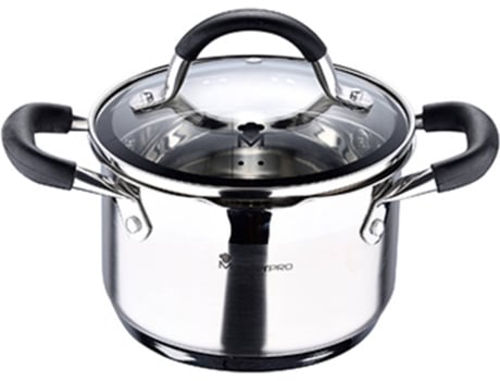 Olla MASTERPRO BGMP-1504-BK (Gris - Acero Inoxidable)