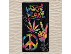 Toalla De Playa De Microfibra Peace And Love