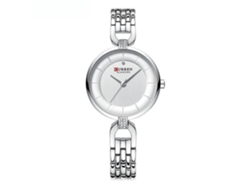 Reloj De Pulso Impermeable De Cuarzo Con Pulsera De Acero Inoxidable De Moda Femenina Concha Blanca Blanco Yuysan