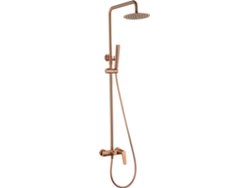 Columna de ducha monomando extensible, griferia baño Oro Rosa Cepillado MICE COLLECTION