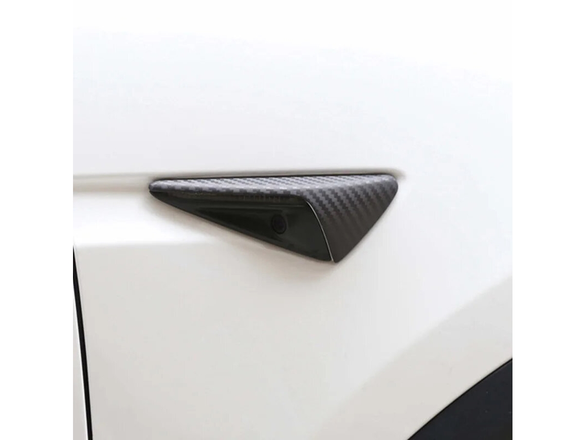 Cubierta Protectora Para Cámara Lateral De Coche, Color Negro Mate, Para Guardabarros, Para Tesla Model 3/y/x/s (2017-2022)