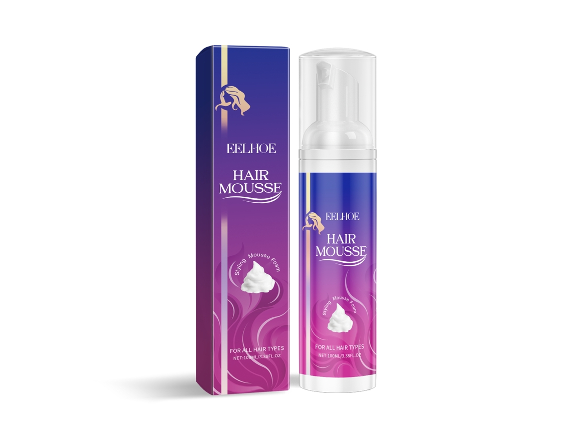 Espuma para peinar el cabello, fijación fuerte, brillo.