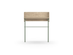 Consola de entrada de Herdasa, fabricada en melamina y madera de haya, modelo DANISH. Roble-Verde