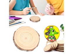 Chapas De Madera De Pino Natural, Redondas, De 6-7 Cm, Para Manualidades, Decoración De Bodas Y Navidad.
