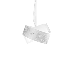 Lámpara colgante Camilla Silver 2xe27 Max 2x70w IP20 Lámpara de techo de aluminio de diseño moderno Casquillo E27 Gea Luce