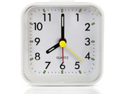 Reloj Despertador Analógico Pequeño De Baliria, Blanco.