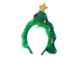 Tiara navideña con árbol, accesorio de fiesta RNEMITERY