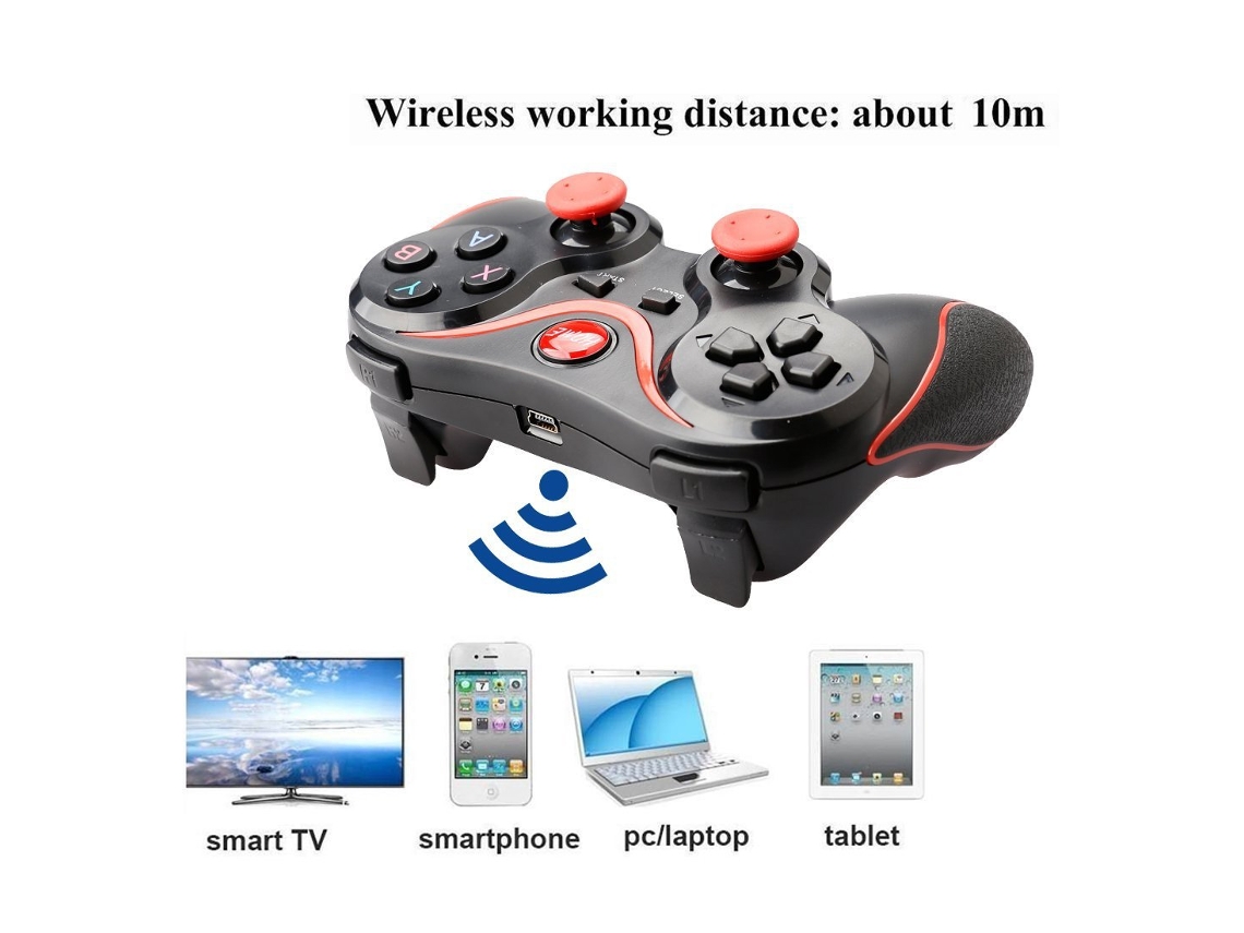 Controlador de juegos inalámbrico Bluetooth X3 para juegos móviles compatible con teléfonos iOS/Android Negro YUNZII