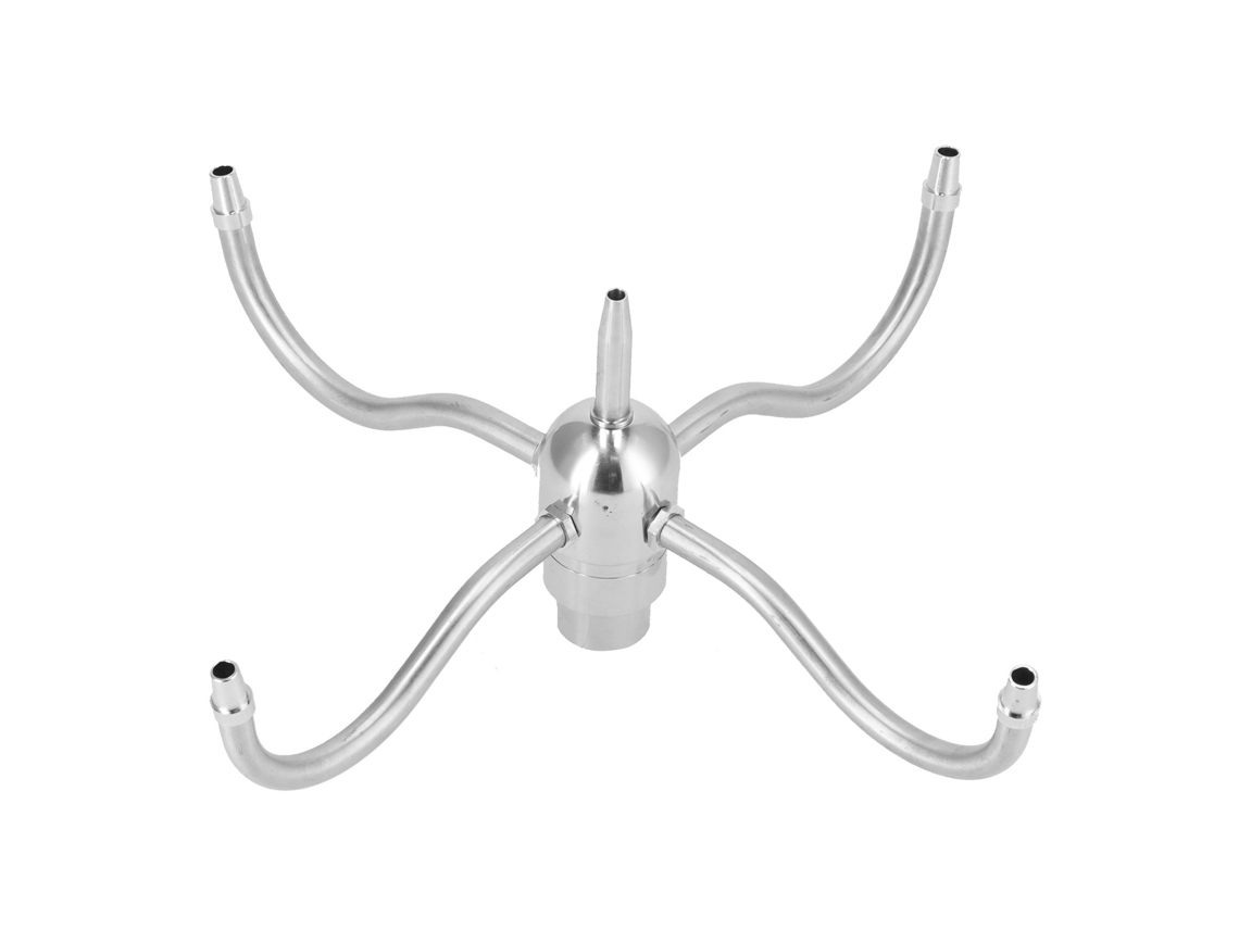 Caño Giratorio De Acero Inoxidable Dn25 G1 Con 4 Brazos Para Jardines Y Estanques.