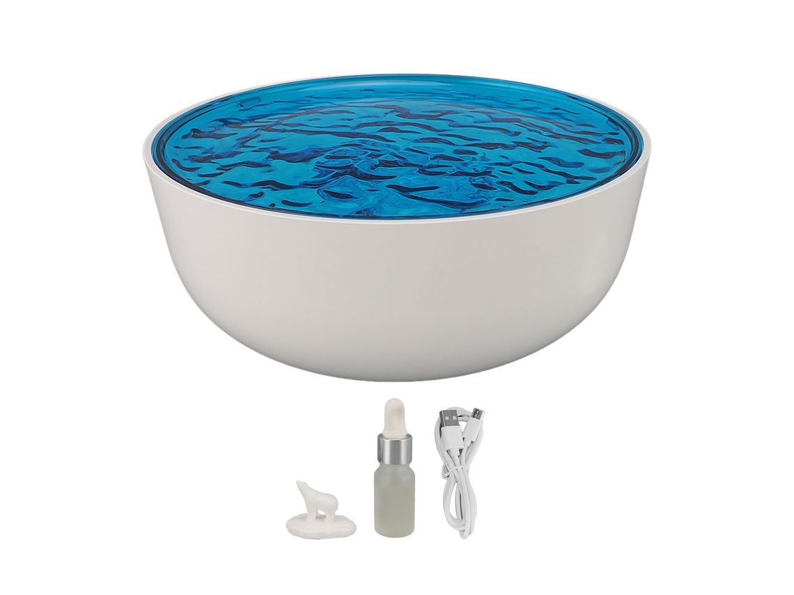 Projetor De Luz Noturna 4 Em 1 Difusor Aromaterapia Máquina De Ruído Branco Alto-falante Bluetooth 5.3 Azul