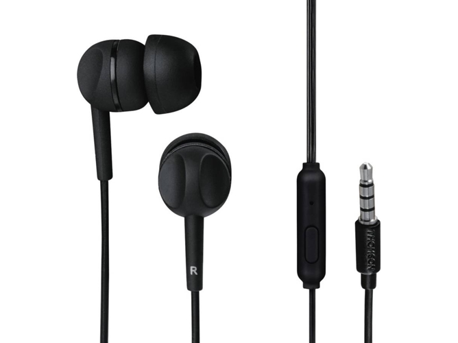 Auriculares con Cable THOMSON Ear3005 (In Ear - Micrófono - Noise Cancelling - Negro)