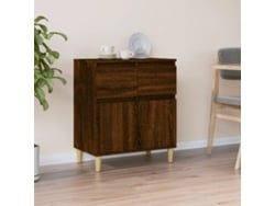 Aparador Madera Contrachapada Marrón Roble 60x35x70 Cm