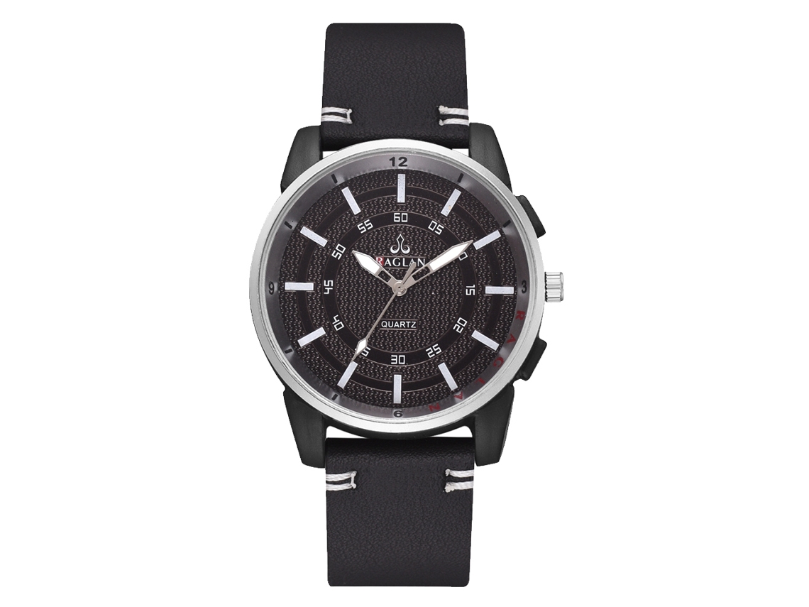 Reloj Analógico De Cuarzo Para Hombre Con Correa De Piel Sintética, Estilo Sencillo.