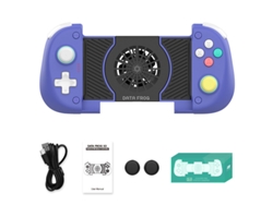 Mando de juegos extensible Data Frog X3 negro con cables y Bluetooth, compatible con teléfonos móviles de 3,94 a 6,89 pulgadas.