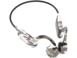Auriculares deportivos inalámbricos con pantalla digital para deportistas, estéreo, ligeros, camuflaje gris, ergonómicos, Gokoco