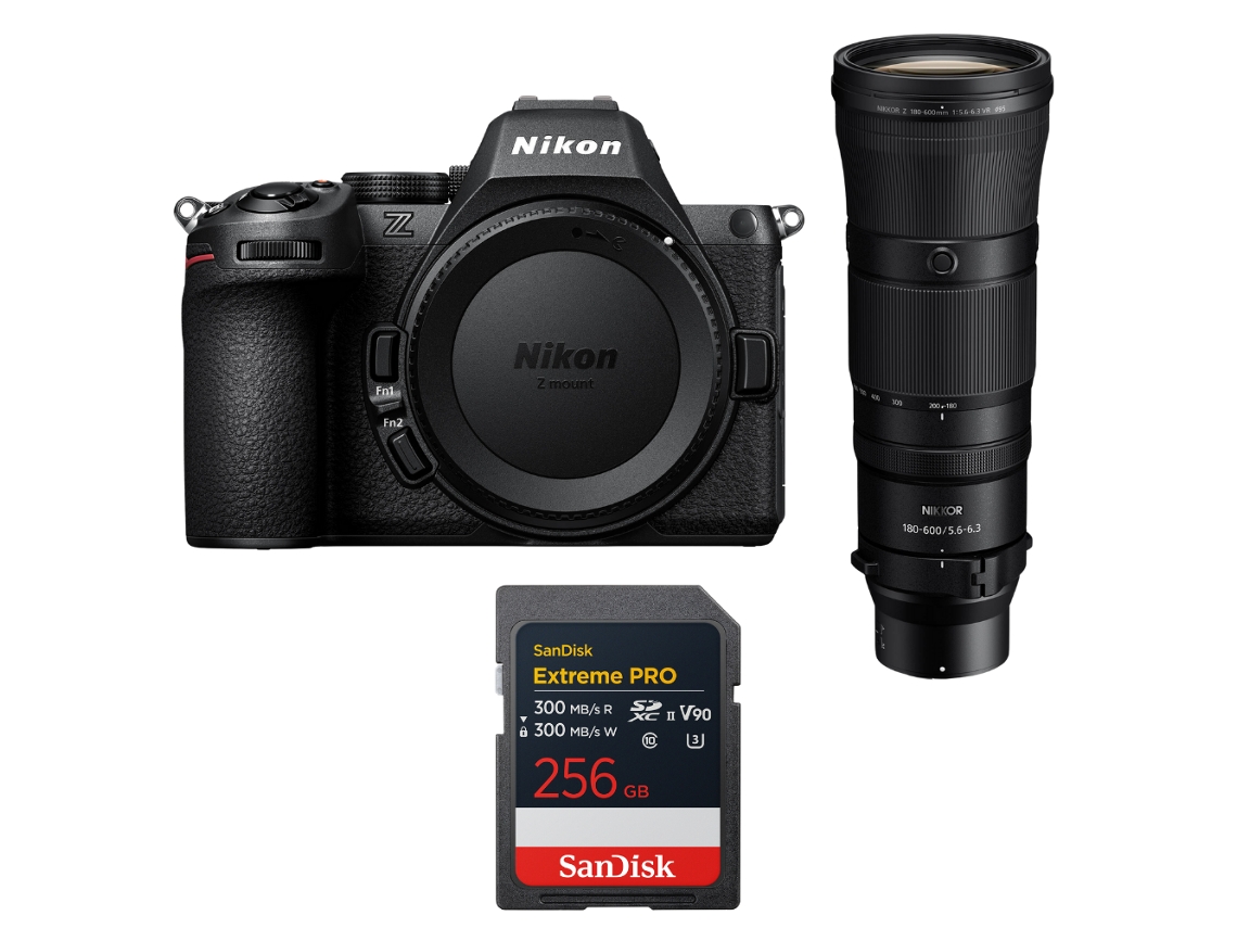Z5 Ii + 180 600mm F/5.6 6.3 Vr + 1 Sandisk 256gb Extreme Pro Uhs ii Sdxc + Ebook “20 Dicas para Fotos Que Impressionam” NIKON