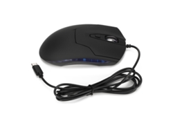 Ratón Con Cable Usb Tipo C, Retroiluminación Azul, Dpi Ajustable, Teclas Multimedia Y Diseño Ergonómico Para Juegos, Oficina Y Estudio.