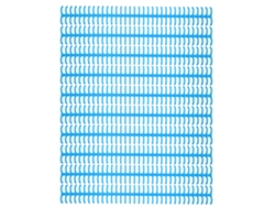 10 Anillas De Plástico Para Encuadernación, 34 Agujeros, Anillas Desmontables, 12 Mm De Diámetro, Color Azul.