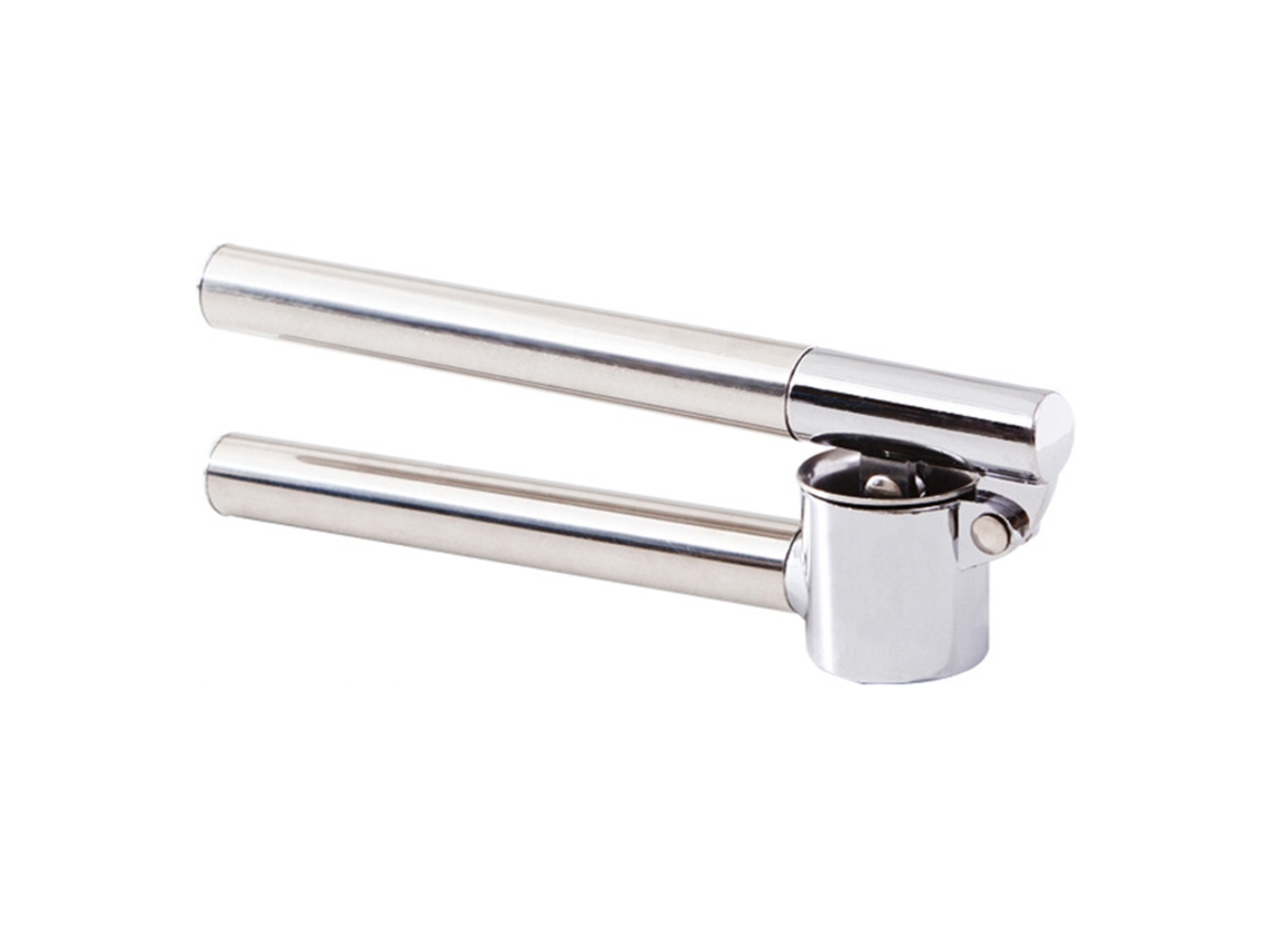 FNINIJEDE Prensa De Alho Manual Alho Moinho Pesado E Forte Resistente À Ferrugem, Fácil De Pressionar Com Design Ergonômico Para Cozinha Alho Moinho Prata