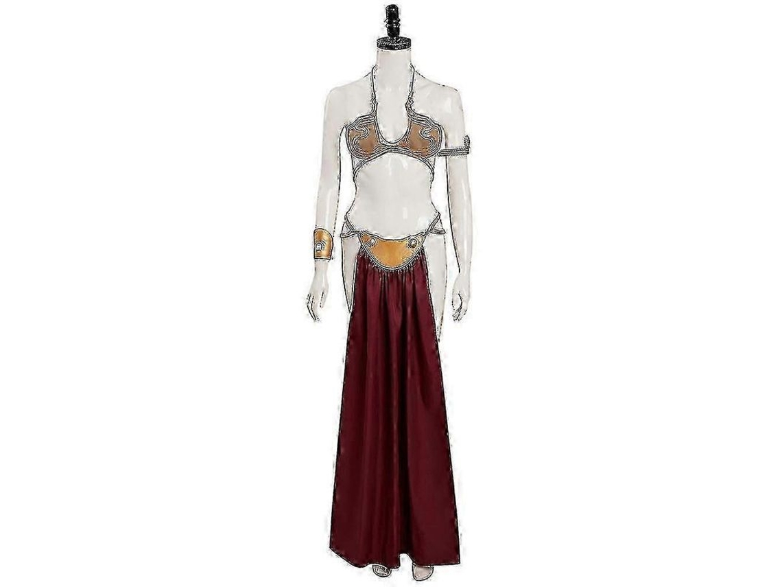 2026altiro-disfraz De Esclava De Leia De Star Wars Para Mujer - Atuendo Dorado Sexy Para Halloween Y Fiestas De Cosplay - Dsw S