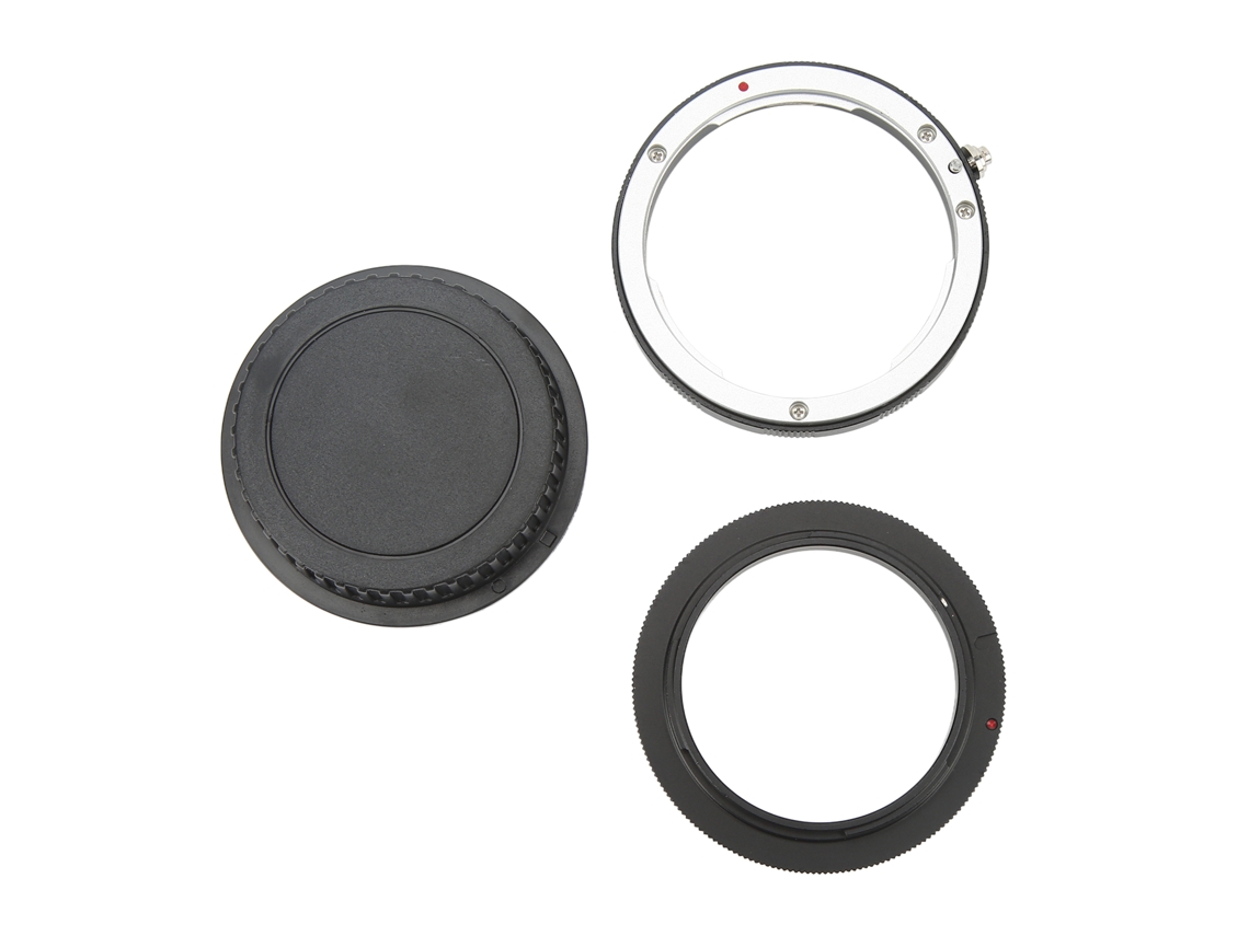 Anillo Adaptador Macro Inverso 58mm Con Protector De Montura Trasera Y Tapa Para Lentes Ef Con Hilo Filtro 58mm Cámara