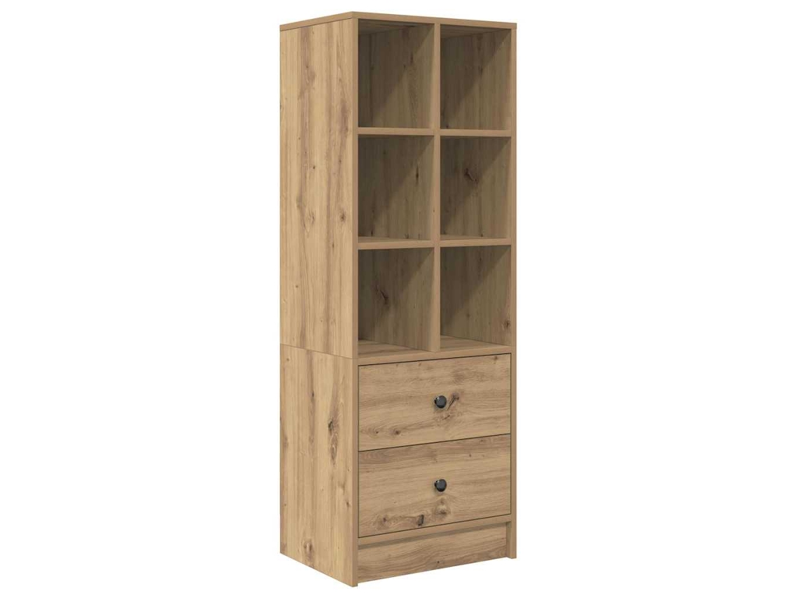 Maison Exclusive - Aparador Alto Con Cajón Roble Artesanal 45,5 X 34 X 127 Cm