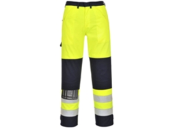 Pantalones de alta visibilidad Portwest Multi Norm para protección laboral / Azul marino amarillo / L