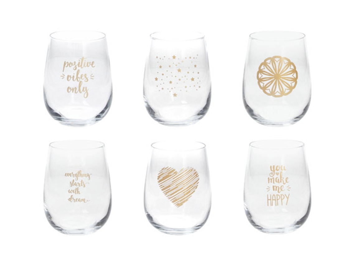 Vasos Decorados Surtidos Set 6 Uds