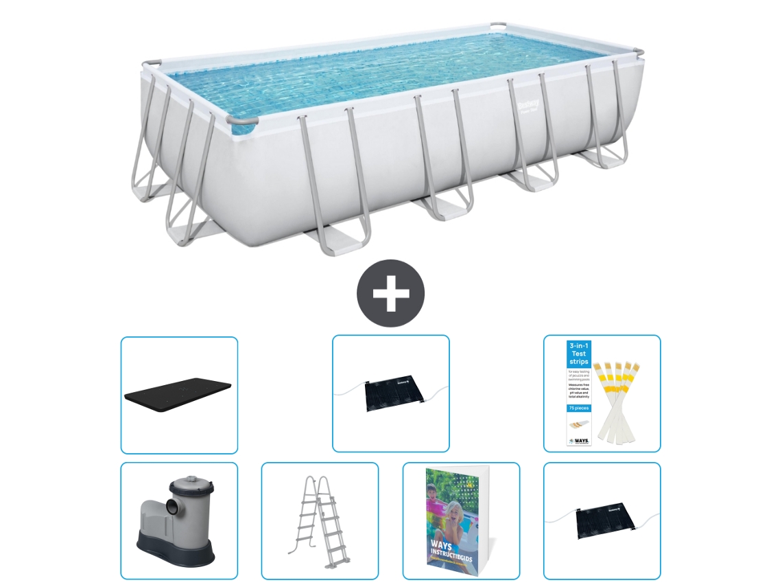 Bestway Piscina Bestway Power Steel Retangular - 549x274x122 Cm - 8-peças S562