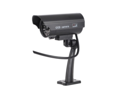 Cámara De Videovigilancia Simulada, Cámara De Seguridad Con Led Infrarrojo Rojo Para Uso En Interiores Y Exteriores.