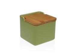 Salero Tapa Bambu 12,2x12,2x12,2 Cm Verde Oliva