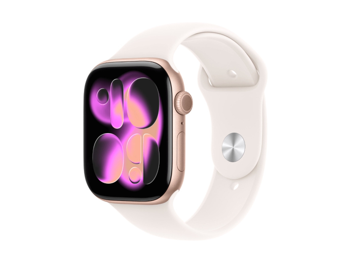 Apple Watch Series 11 Rose Gold Aluminium 42mm Light Blush Sport Band Size S-m