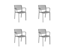 Sillón Resol Lama - 4 piezas para interior y exterior - Gris plateado