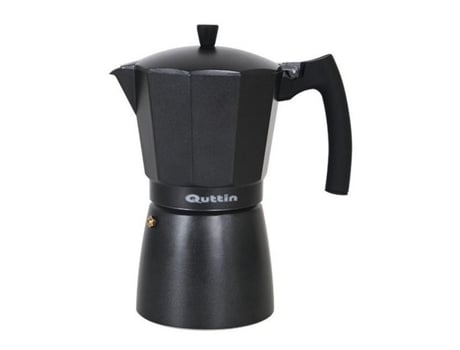 Cafetera Italiana Quttin Darkblack Inducción Negra