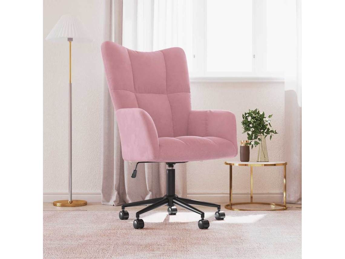 Sillón de terciopelo rosa Lovely Home
