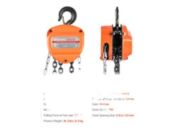 Cabrestante manual, alta capacidad de carga, mecanismo de freno de seguridad, 0,5 t 10 pies