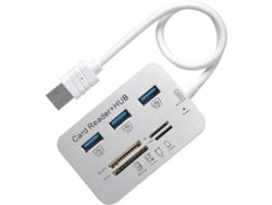 Hub Usb 3.0 Combinado Con Lector De Tarjetas Sdtf, Lector De Tarjetas De Memoria, Adaptador Para Ratón, Teléfono Y Tableta.