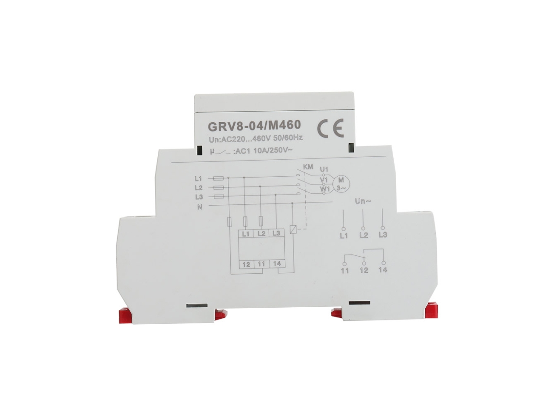 Relé De Monitoreo De Voltaje Trifásico Grv8-04 Para Protección Contra Fallo Y Secuencia De Fases M460