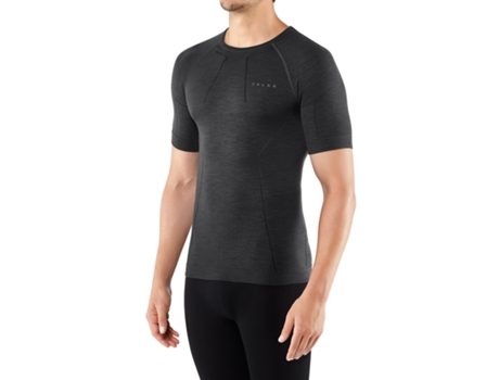 Camiseta para Hombre FALKE Wool-Tech Negro para Fitness (M)