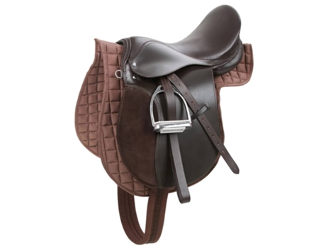 Kerbl Silla de montar Haflinger de cuero marrón 32198