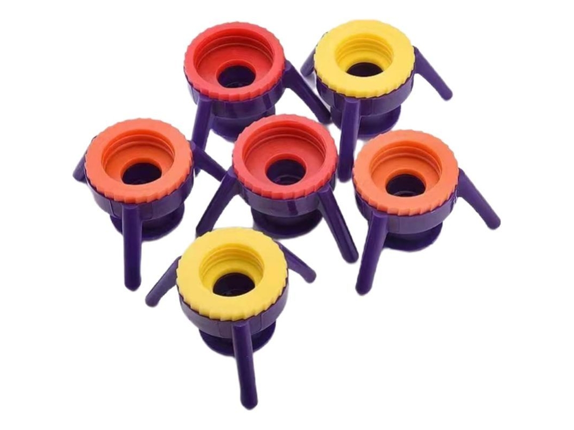 Juego De 6 Tapones De Botella Invertidos Con Soporte De Trípode Para Un Sellado Versátil Y Eficaz.
