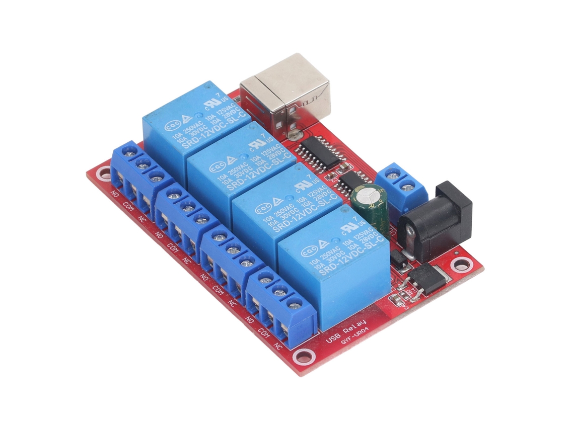 Omni-módulo Relé De 4 Canales Usb Sin Conductor Placa De Relé Dc Controlador Por Computadora Plc 3 Modos 12v